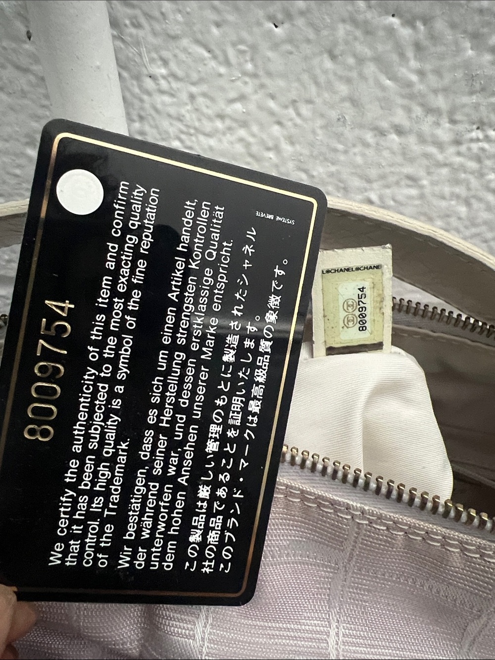 LARGE TRAVEL CHANEL Light Pink Shoulder Bag with Cream Strap - Picture 7 of 7